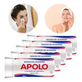 Kit 5 Disco De AlgodĂŁo Apolo Limpeza Facial Make Ziplock Kit 5 Disco De AlgodĂŁo Apolo Limpeza Facial Make Ziplock