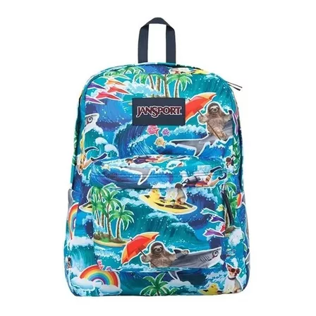 Mochila Jansport Superbreak Multi Wet Mar Animales Kaiman