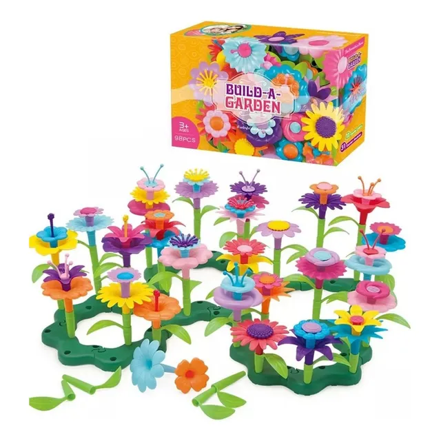 Brinquedo De Construção De Jardim De Flores Para Crianças