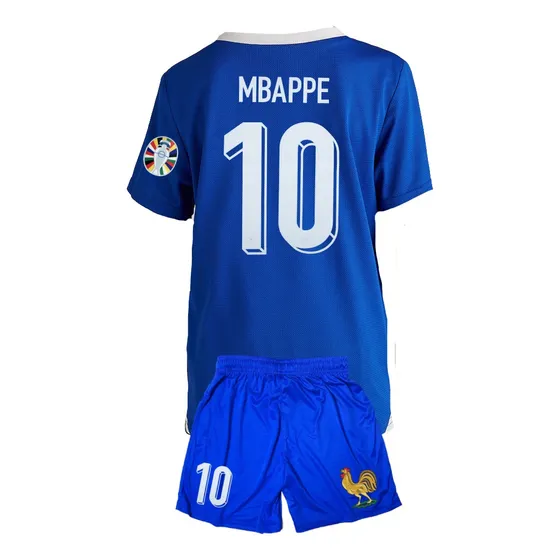 Conjuntos Mbappe #10 Francia / Camiseta + Short Azul Lisa 10