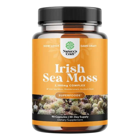 Natures Craft Musgo De Mar Irlandés 2100mg 90 Caps Sabor Sin Sabor