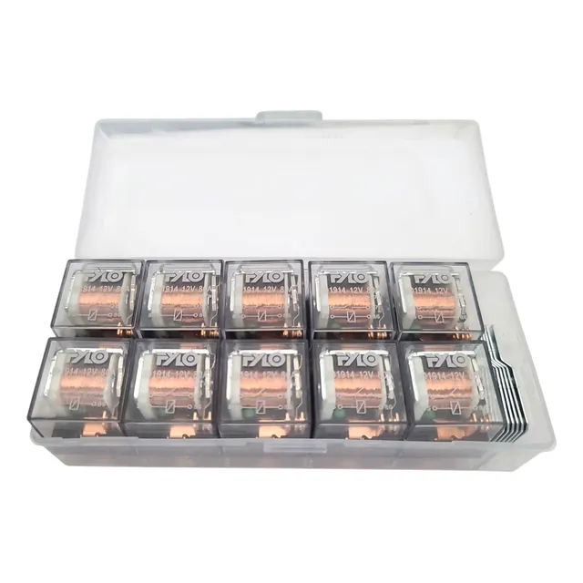 Rele O Relay 5 Patas  12v 80amper  Kit De 10 Unidad