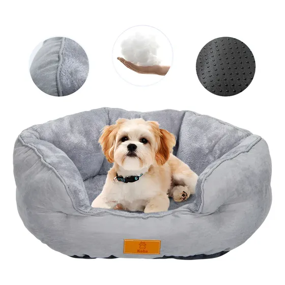 Cama Antiestres Para Perro Gato Con Cojin Reversible 60x53cm