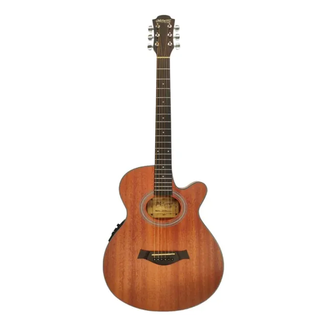 Guitarra Electroacústica Mccartney QA-66 Natural Con Funda Color Caoba Material del diapasón Arce Orientación de la mano Diestro