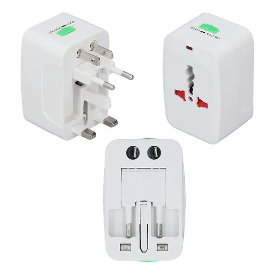 5pz Adaptador Convertidor Clavija Corriente Universal Viaje