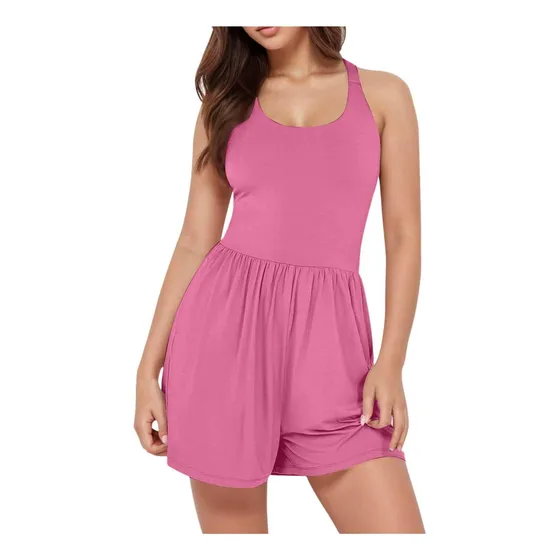Mono Deportivo Informal Liso Manga 4 Bolsillo Negro Larga