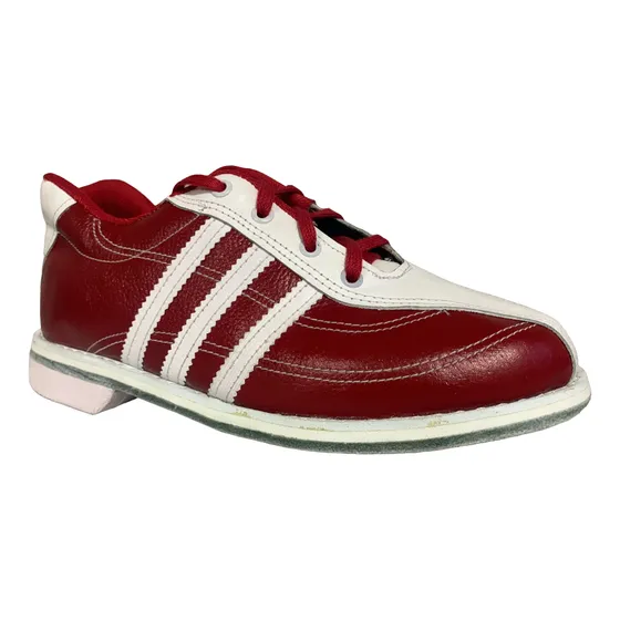 Zapatos Para Jugar Bolos En Cuero Legitimo Color Rojo/blanco