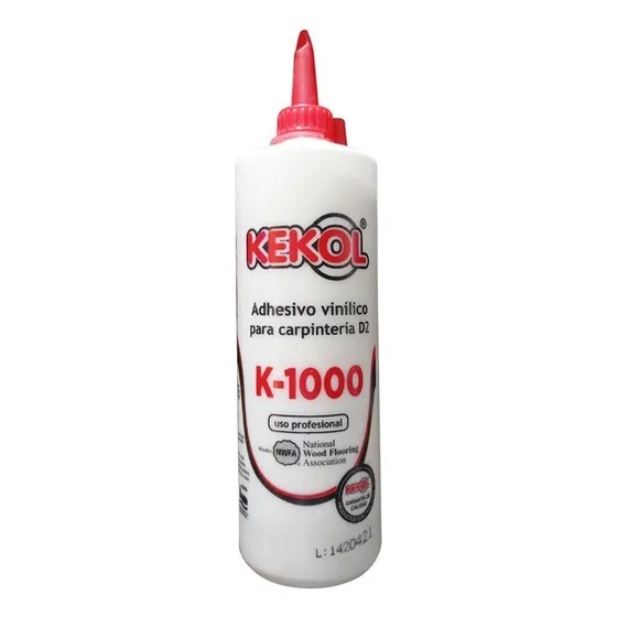 Adhesivo Vinilico Profesional Cola Carpintero Pegamento Kekol K-1000 color blanco de 1 kilo Por unidad