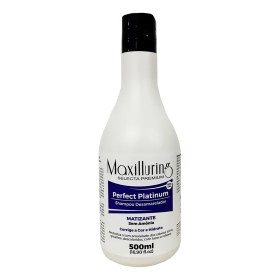 Shampoo Maxilluring 500 Mls Tira Todo O Amarelado Do Cabelo