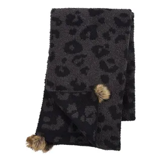 Bufanda Mud Pie Leopard Chenille Para Mujer, Leopardo Negro Bufanda Mud Pie Leopard Chenille Para Mujer, Leopardo Negro