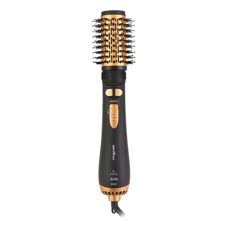 Escova Rotativa Britânia Ber20pd 3 Temperaturas Cor Preto E Dourado Preto/dourado 127/220v