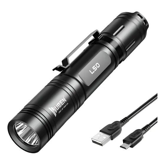 Linterna Led Recargable, Lampara Tactica