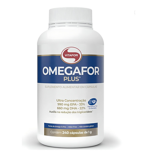 Suplemento Omegafor Plus Vitafor Omega 3 Pote Com 240 Cápsulas Sem Sabor Suplemento Omegafor Plus Vitafor Omega 3 Pote Com 240 Cápsulas Sem Sabor