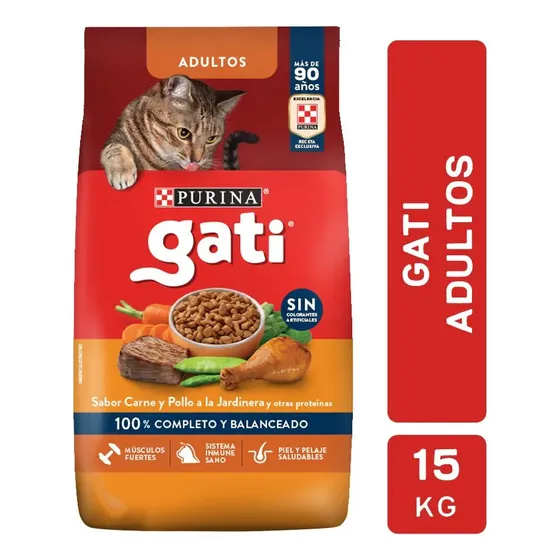 Gati Adulto Carne Y Pollo A La Jardinera X 15 Kg