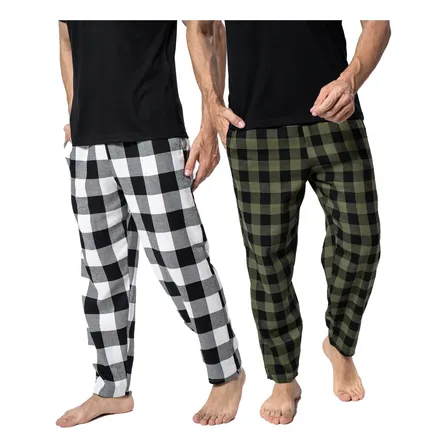 Kit 2 Calças De Dormir Inverno Masculina Flanela Xadrez