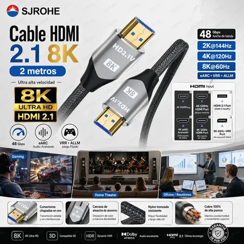 Cable Ugreen Display Port 1.2 A Hdmi 1.4 4k 2m Dp125-35842