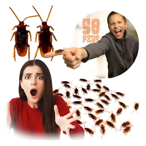 20 Cucarachas De Plástico Realistas – Para Bromas De Halloween, Decoración Y Sustos Divertidos