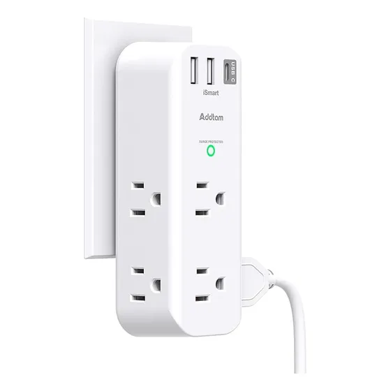 Extensor De Salida Con Enchufe Giratorio Y Usb 