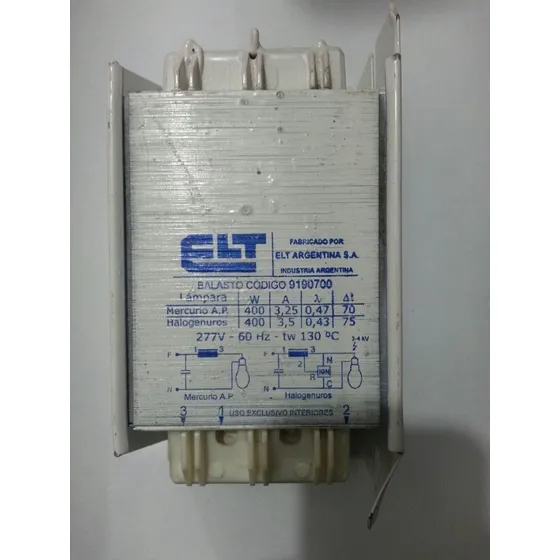 Balasto Balastro Vapor De Mercurio Y Metal Halide 400w 277v