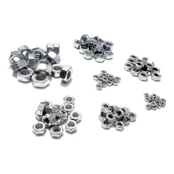 Porca Sextavada M10 M8 M7 M6 M5 M4 M3 Aço Zincado Kit 105 Pç