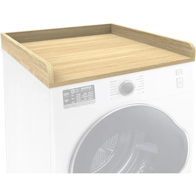 Lavadora Secadora Encimera 27.5x27.5 Madera Clara