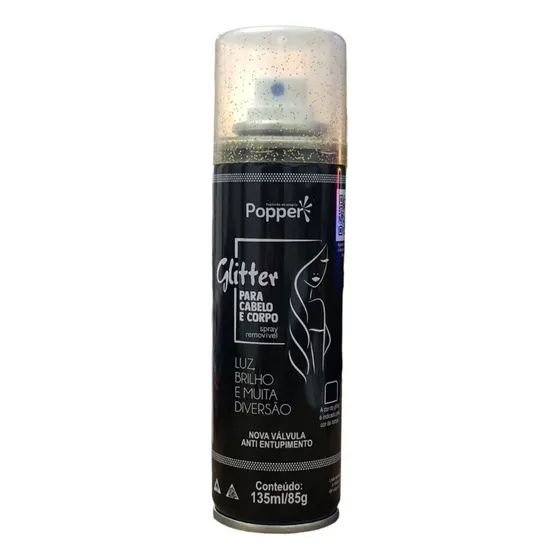 Spray De Glitter Para Corpo E Cabelo Carnaval Dourado