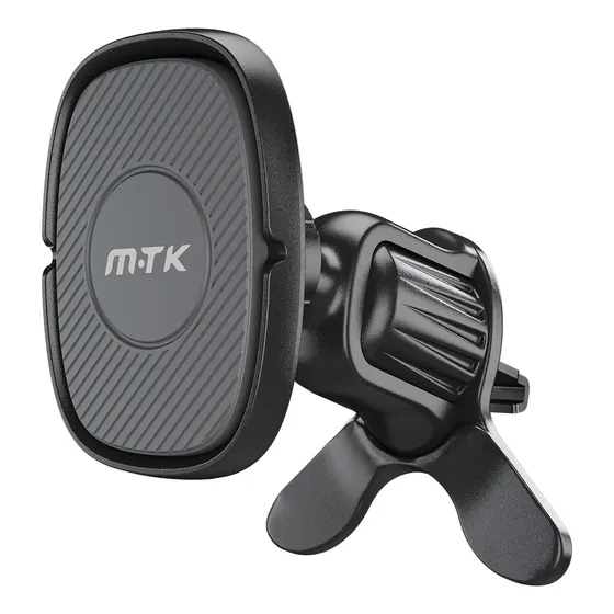 Mtk Soporte Magnético Para Celular Ajustable 360º Gancho Metálico Color Negro