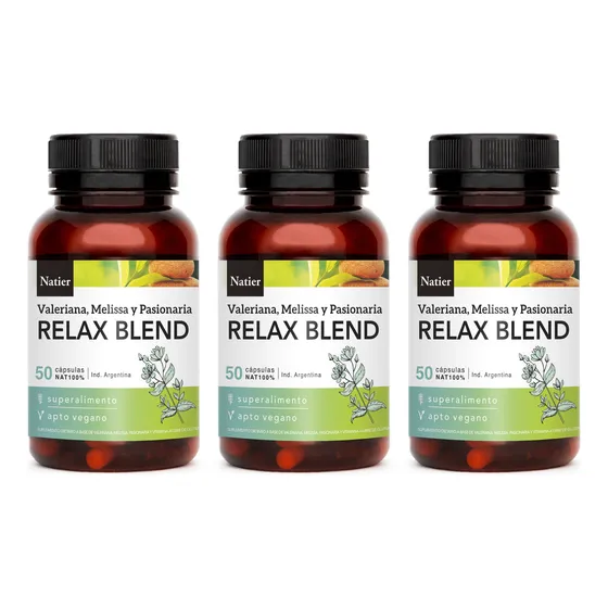 Natier Kit X3 Suplemento Relax Blend Valeriana Vegano 50c 3c