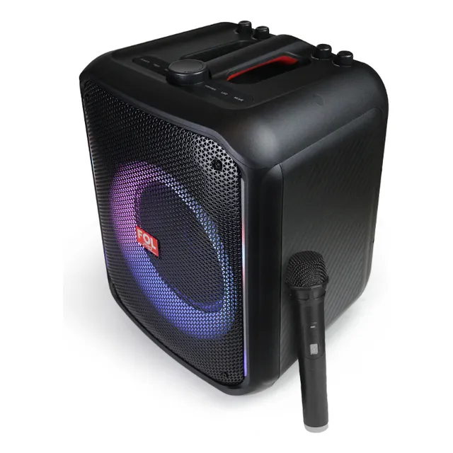Bocina Fol Inalámbrica Bluetooth Portátil Micrófono Negro