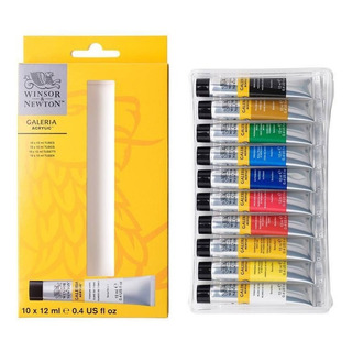Presente Kit Tinta Acrílica 10 Unidades 12ml Winsor & Newton Presente Kit Tinta Acrílica 10 Unidades 12ml Winsor & Newton