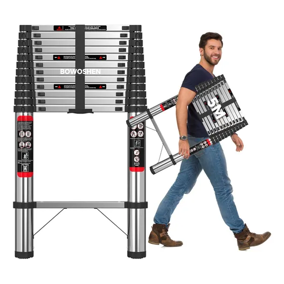 5m Escalera Telescópica De Acero Inoxidable De Plegable