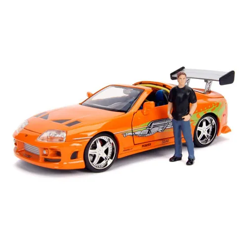 Brian's Toyota Supra 1995/ Figura Rapido Y Furioso 1:24 Jada