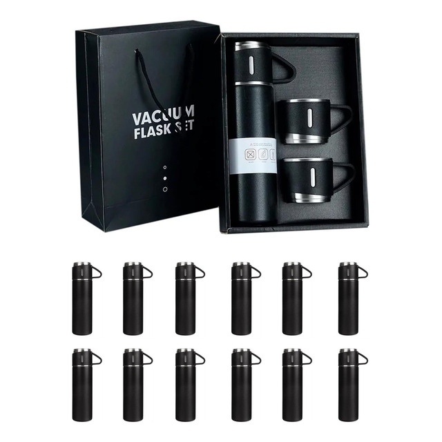 Kit 12 Pcs Garrafa Térmica Inox 500ml Squeeze Quente Frio