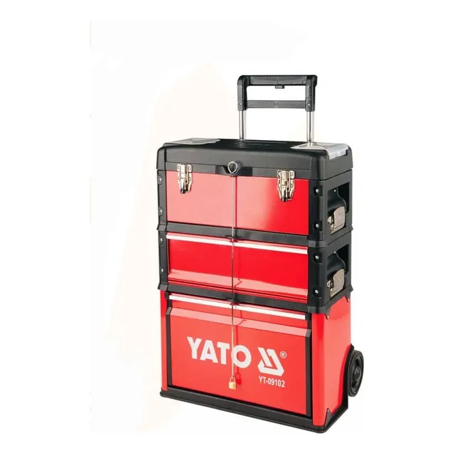 Caja Modular Rodante 3 En 1 Yato 52*32*72 Cm 3 Divisiones