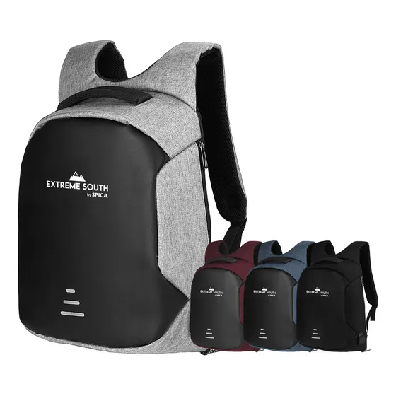 Mochila Antirrobo Impermeable EXTREME SOUTH BY SPICA M-20 Urbano Color Gris