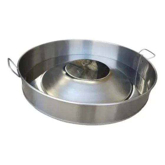 Comal Choricero Taquero 60 Cm Con Bola Calidad Plateado