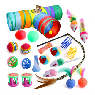 Juguetes Para Gato C/túnel De Juegos, Pelota Y Ratón 22 Pzs. Juguetes Para Gato C/túnel De Juegos, Pelota Y Ratón 22 Pzs.