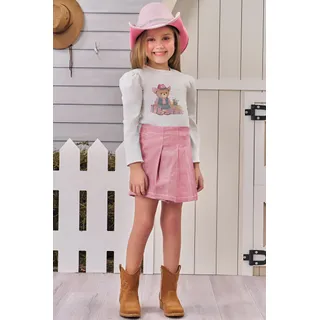 Conjunto Infantil Menina Kukie Blusa Manga Longa Short Saia Conjunto Infantil Menina Kukie Blusa Manga Longa Short Saia