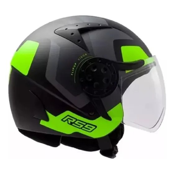 Casco Hawk Rs9 Bullet Negro Verde La Cuadra Motos