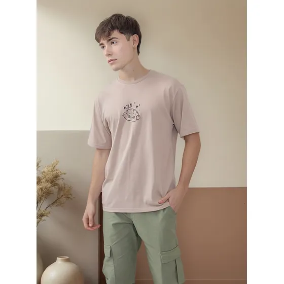 Remera Vilo Oversize Hombre Gyoza Algodón Peinado