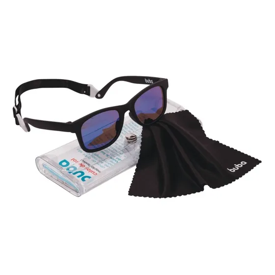 Óculos De Sol Infantil Proteção Uva Uvb Com Alça Preto Buba