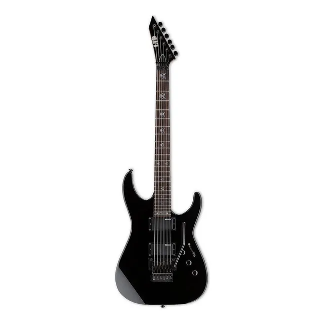 Guitarra eléctrica ESP Signature Series KH-202 de tilo black con diapasón de jatoba asado