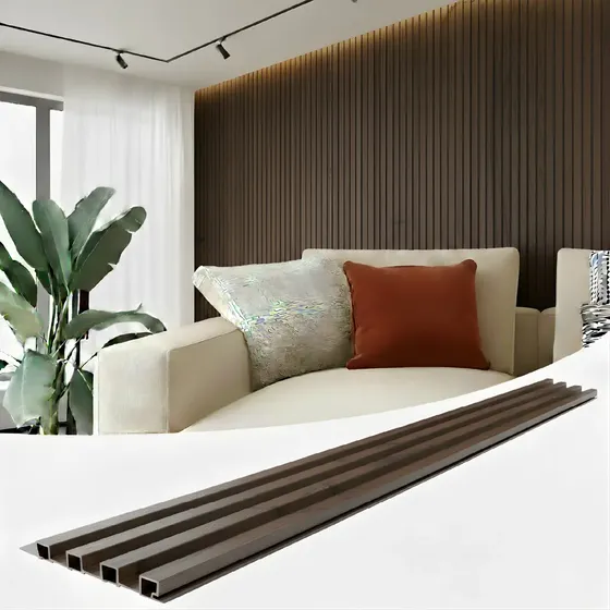 Pack X50 Placa Wpc Simil Madera Wall Panel Lambrin 2.90 Ax ® Color Marrón Madera Oscura | Cuotas sin interés