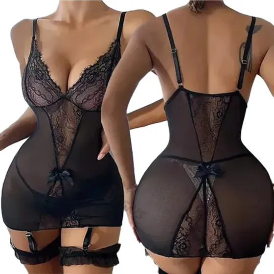 Babydoll Lenceria Ropa Interior Pijama Sexy Mujer Vestido