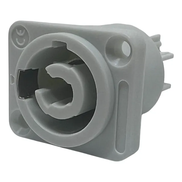 Ficha Chasis Powercon Hembra Blanca 250v 20a