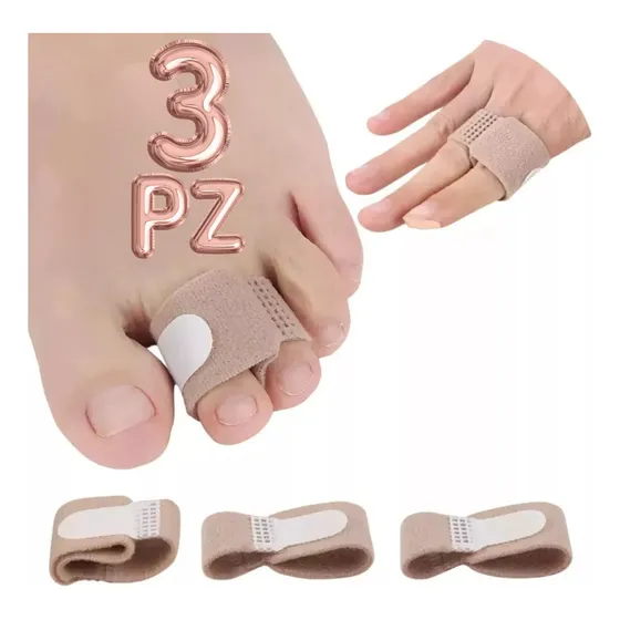 Separador De Dedo Corrector De Juanetes Ajustable 3 Piezas F Color Beige