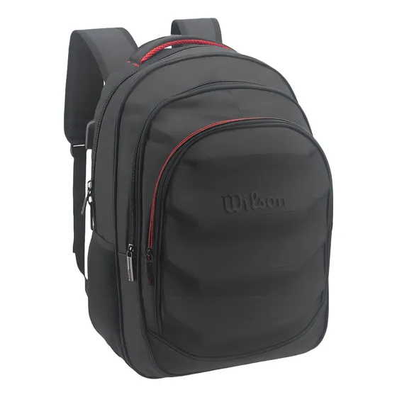 Mochila Porta Notebook Reforzada Usb Urbana Ejecutiva Deportes Gym Wilson 65.11116 Color Negro