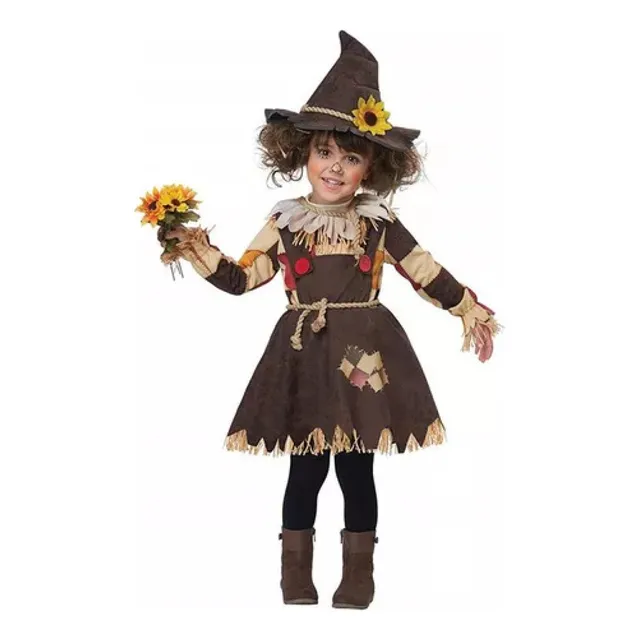 Disfraz De Espantapájaros De Calabaza Para Niños P