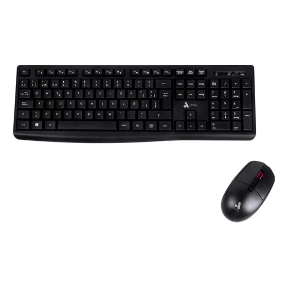 Combo Inalámbrico Teclado + Mouse Usb Negro Astra