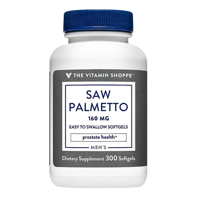 Saw Palmetto 160 Mg The Vitamin Shoppe 300 Cápsulas Sin Sabor